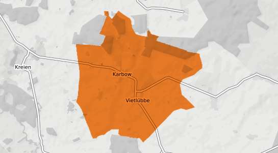 Mietspiegelkarte Karbow Vietluebbe